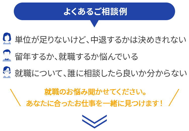 中退者からよくある相談例