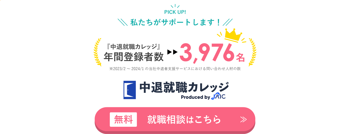 中退就職カレッジ年間登録者数3,976名