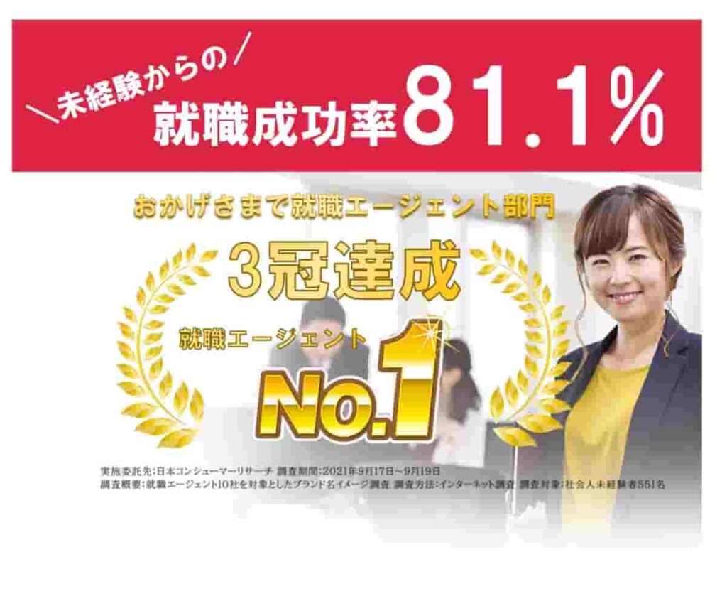 未経験の就職成功率81.1%