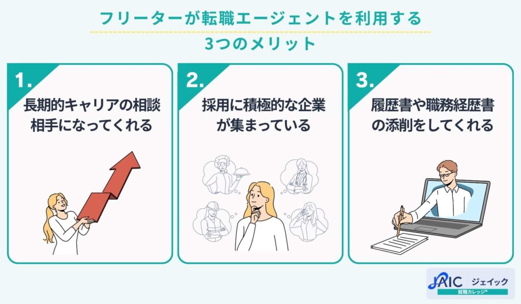 フリーターが転職エージェントを利用する3つのメリット