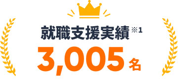 就職支援実績3,005名